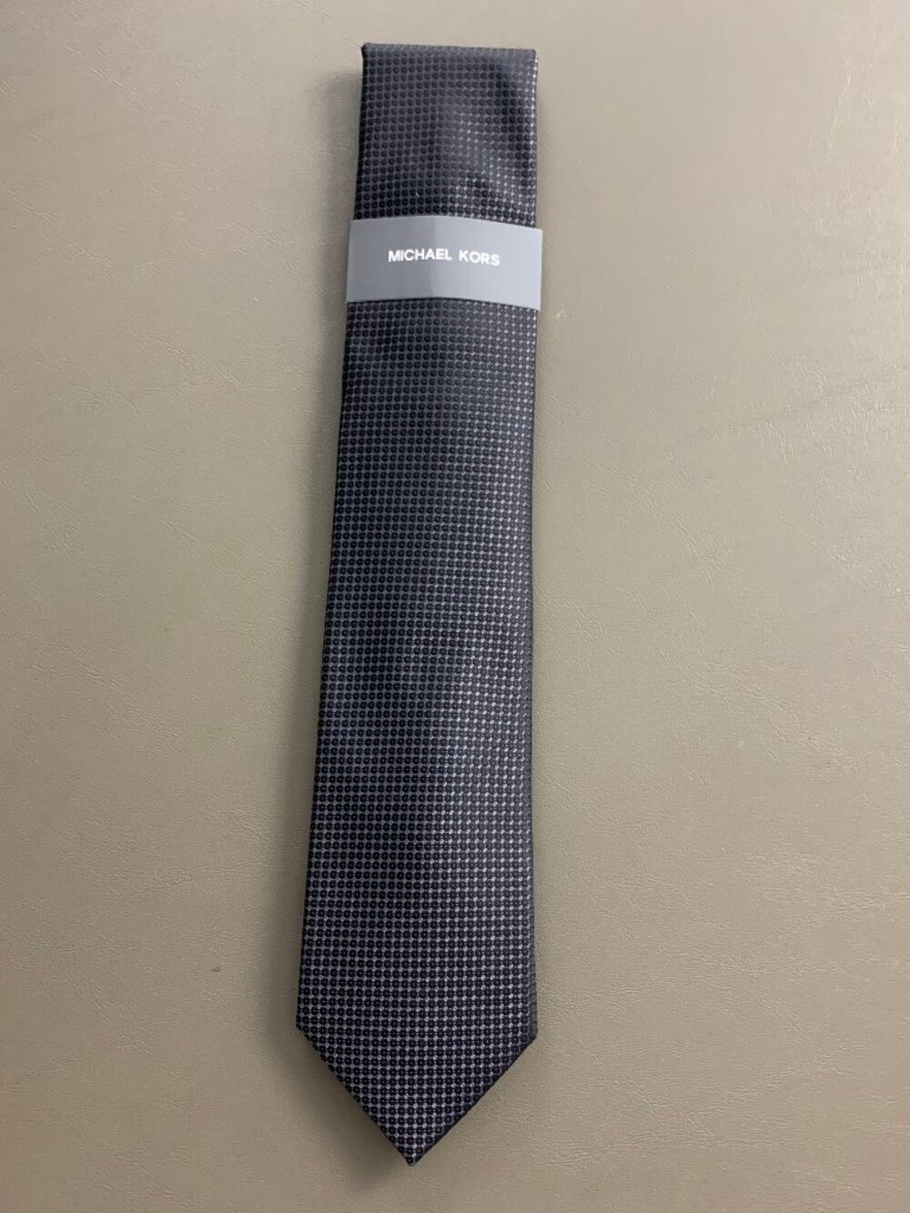 Michael Kors Men's 3'' Polyester and Silk Neck Tie, Black Segal Mini Dot, OS